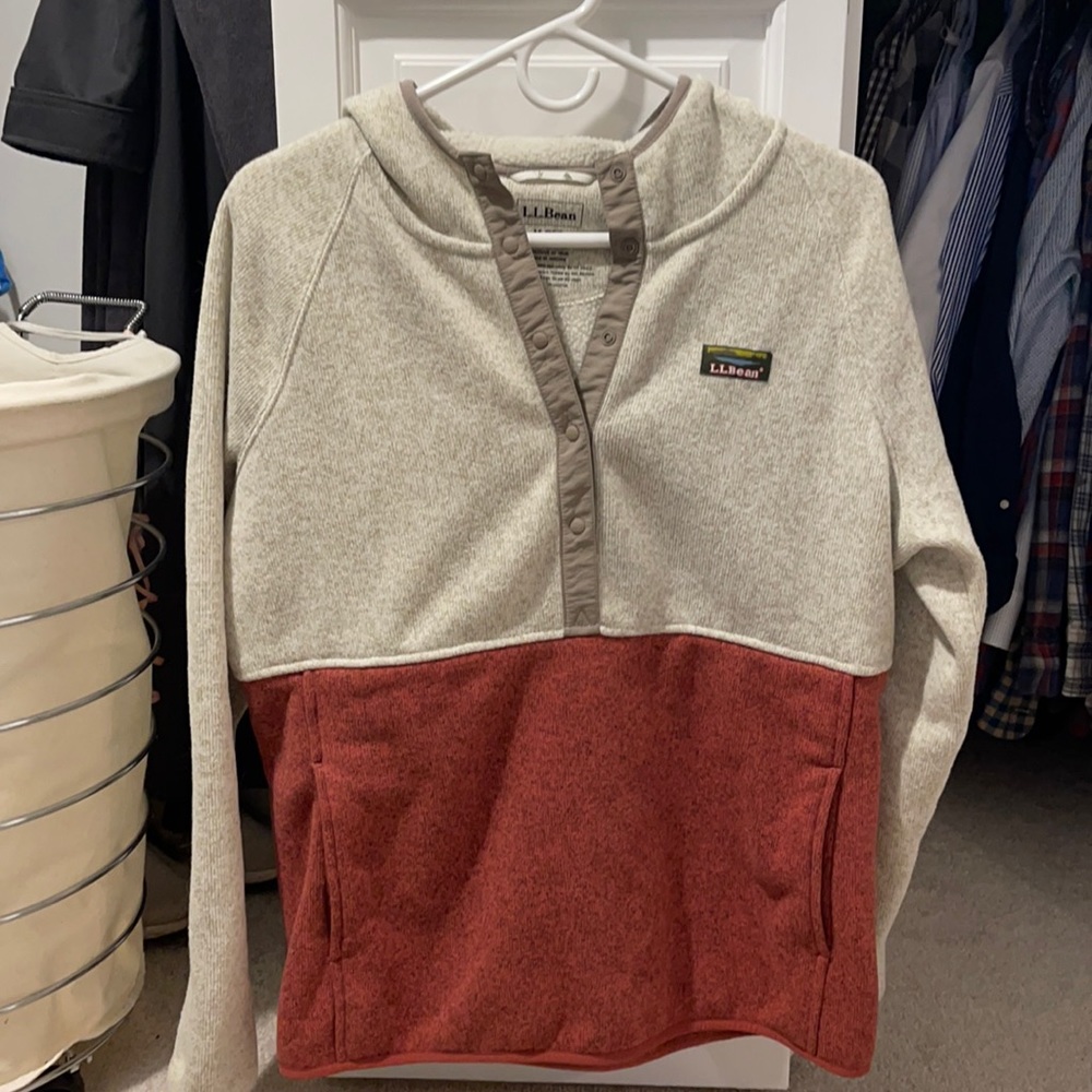 Like New LLBean Hooded Sweater Fleece